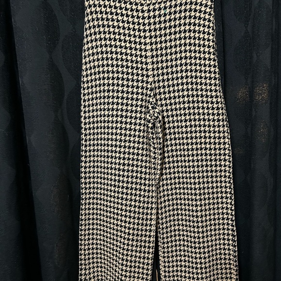 Zara Houndstooth Ankle/ Wide LegSweater Pants Size Small - Picture 10 of 15